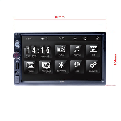 2-DIN-bilstereo – Svart – 60 W – 9V - 16V – 180 mm