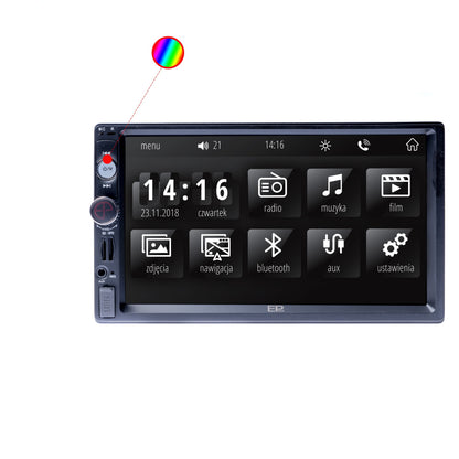 2-DIN-bilstereo – Svart – 60 W – 9V - 16V – 180 mm