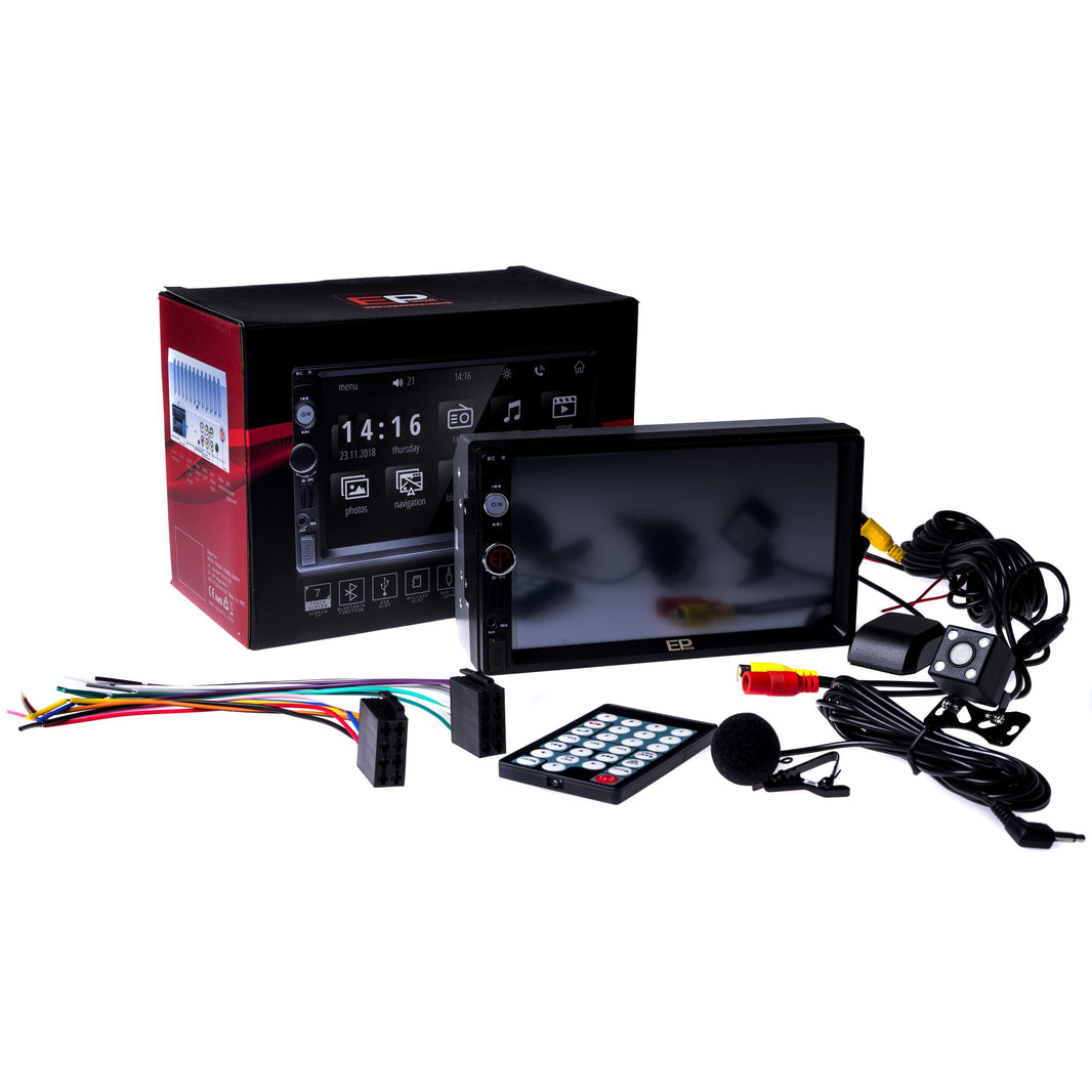2-DIN-bilstereo – Svart – 60 W – 9V - 16V – 180 mm