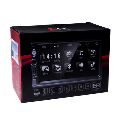 2-DIN-bilstereo – Svart – 9V - 16V