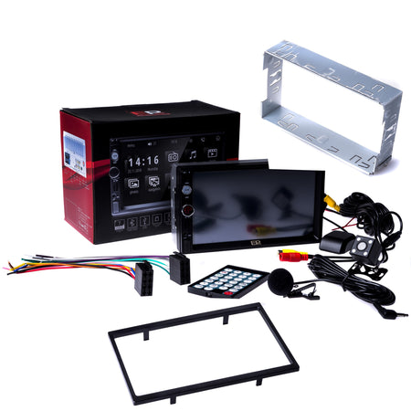 2-DIN-bilstereo – Svart – 9V - 16V