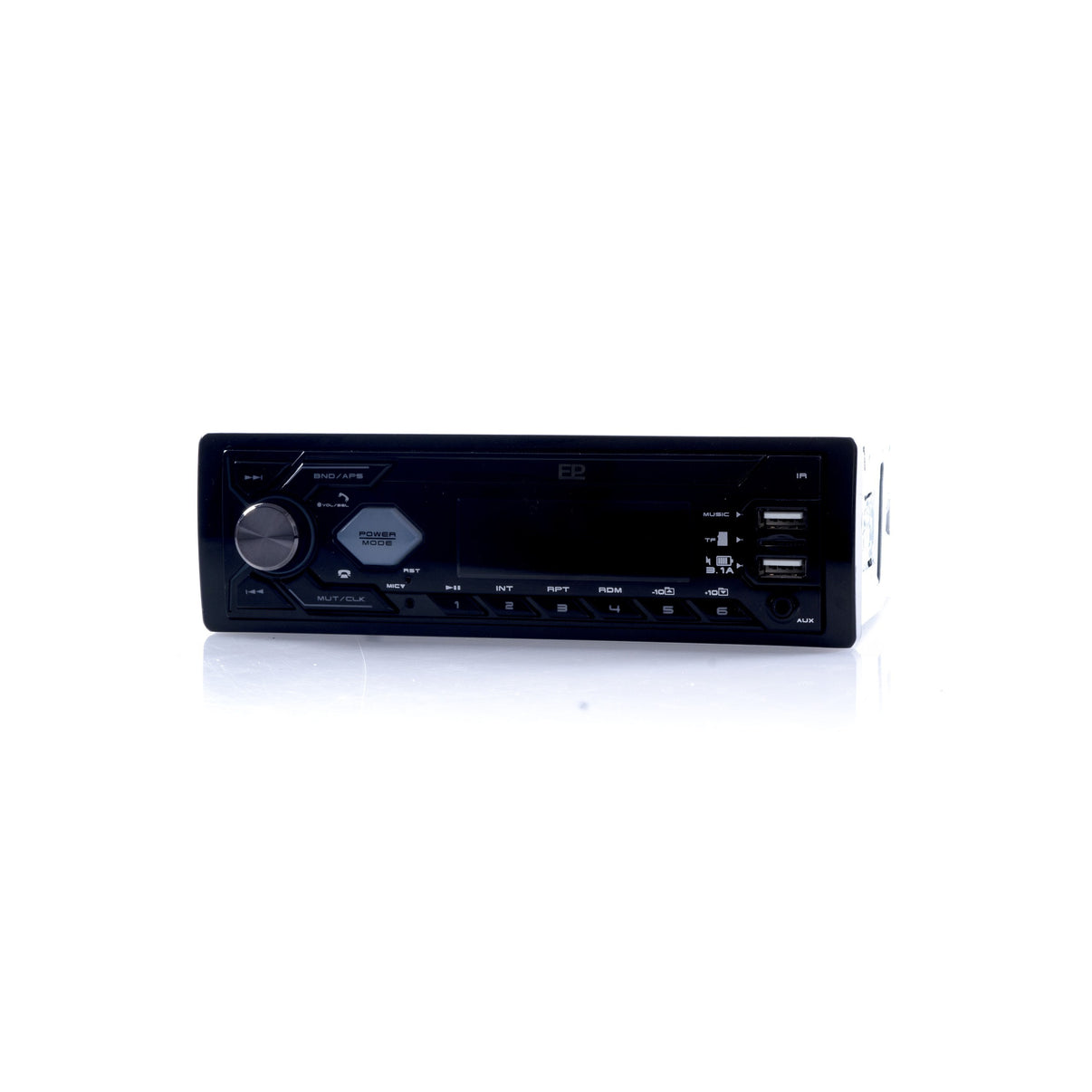 1-DIN-bilstereo – Svart – 9V - 16V – 188 mm – 57 × 112 mm