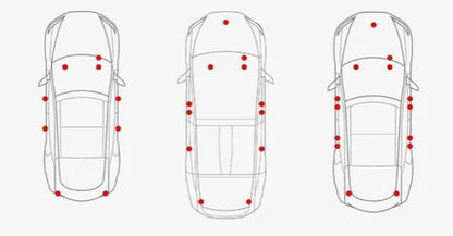 yderligere visning, der viser funktionerne i Tesla led lys lilla 2 – Pakke – TESLA