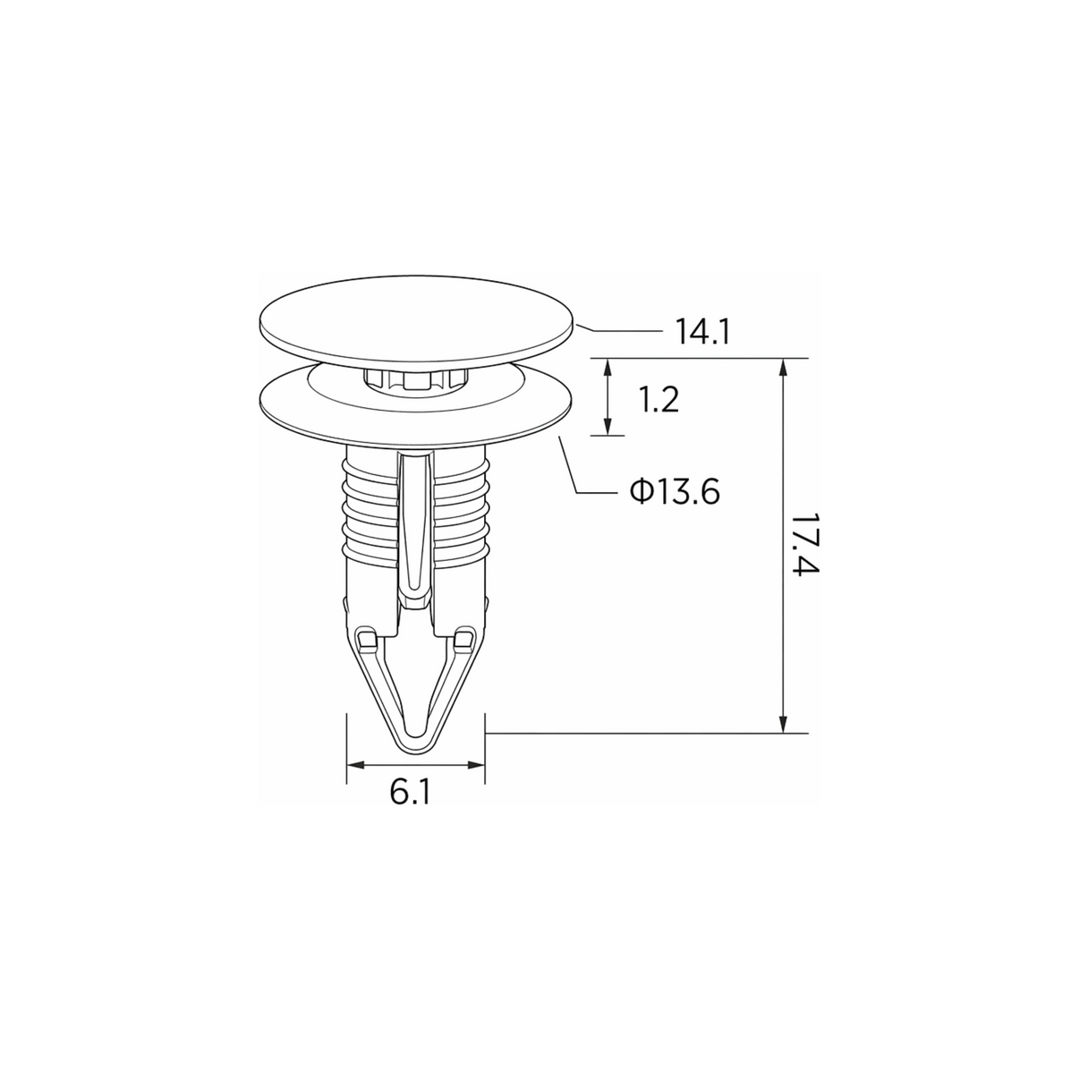Fästclips Mazda 323 S IV/323 C IV m.fl. – 10-pack