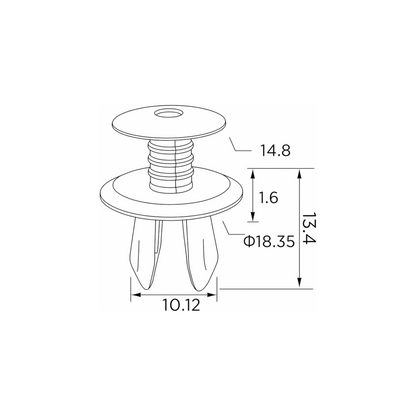 Fästclips Seat Altea/Altea XL m.fl. – 10-pack