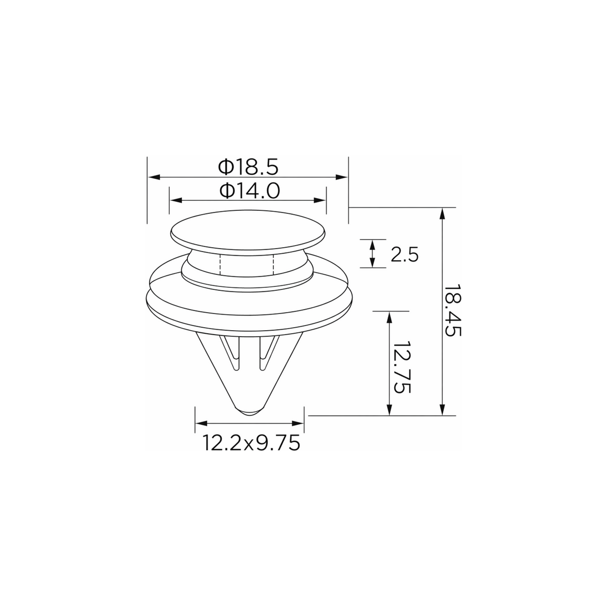 Fästclips Mazda 5/CX-7 m.fl. – 10-pack