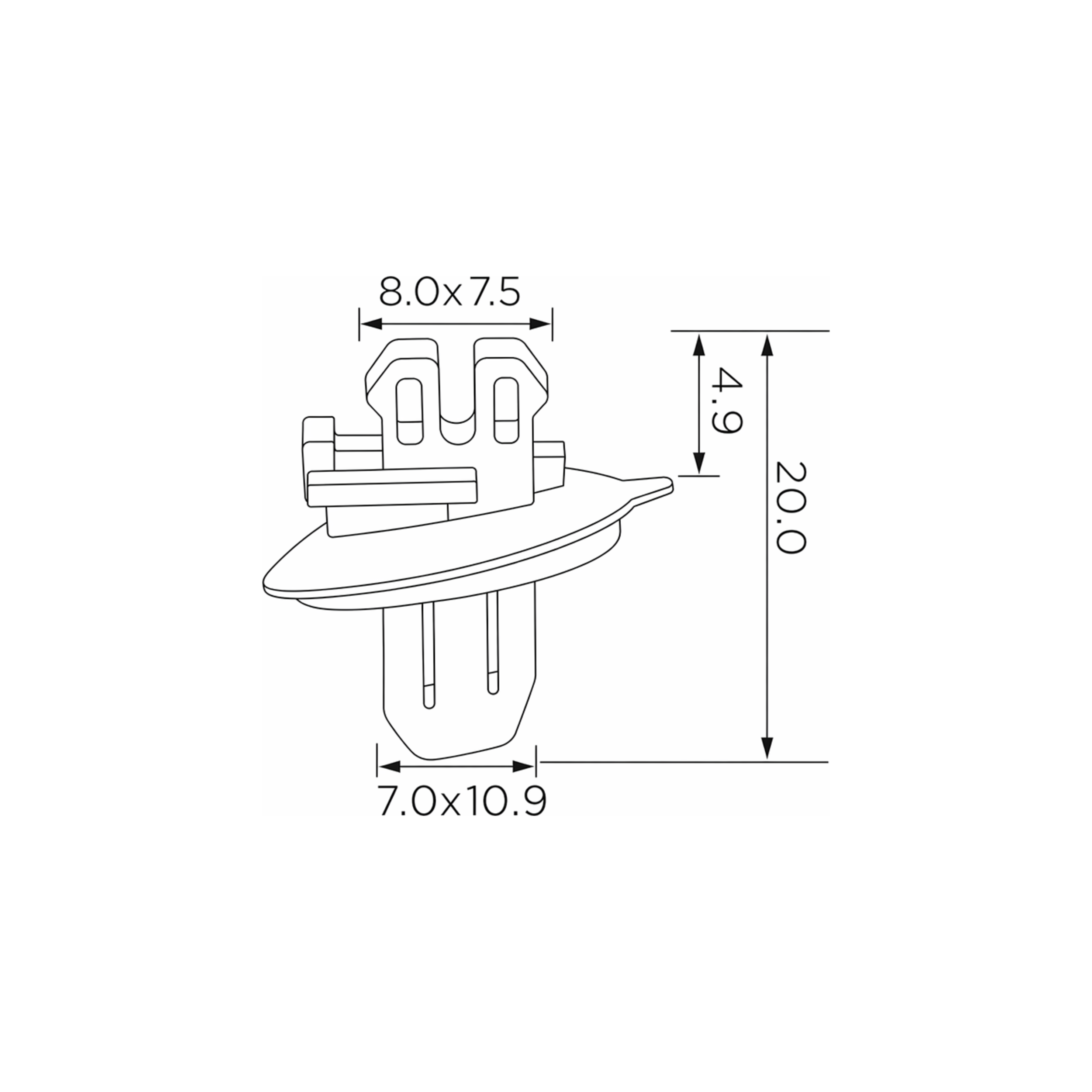 Fästclips Toyota Land Cruiser Prado/Land Cruiser 100 – 10-pack