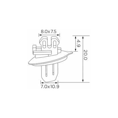 Fästclips Toyota Land Cruiser Prado/Land Cruiser 100 – 10-pack