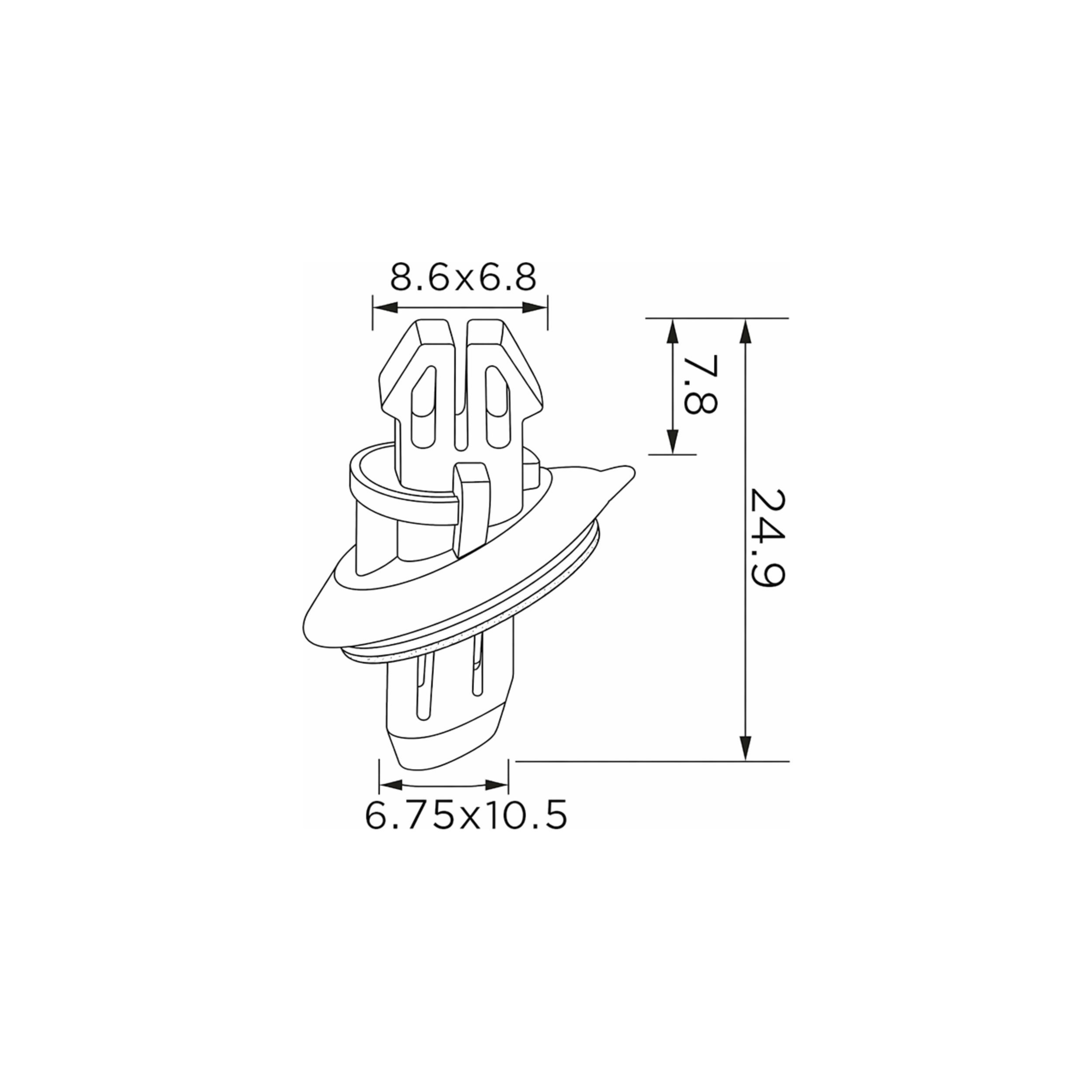 Fästclips Toyota Land Cruiser 90/Land Cruiser 100 m.fl. – 10-pack – Svart