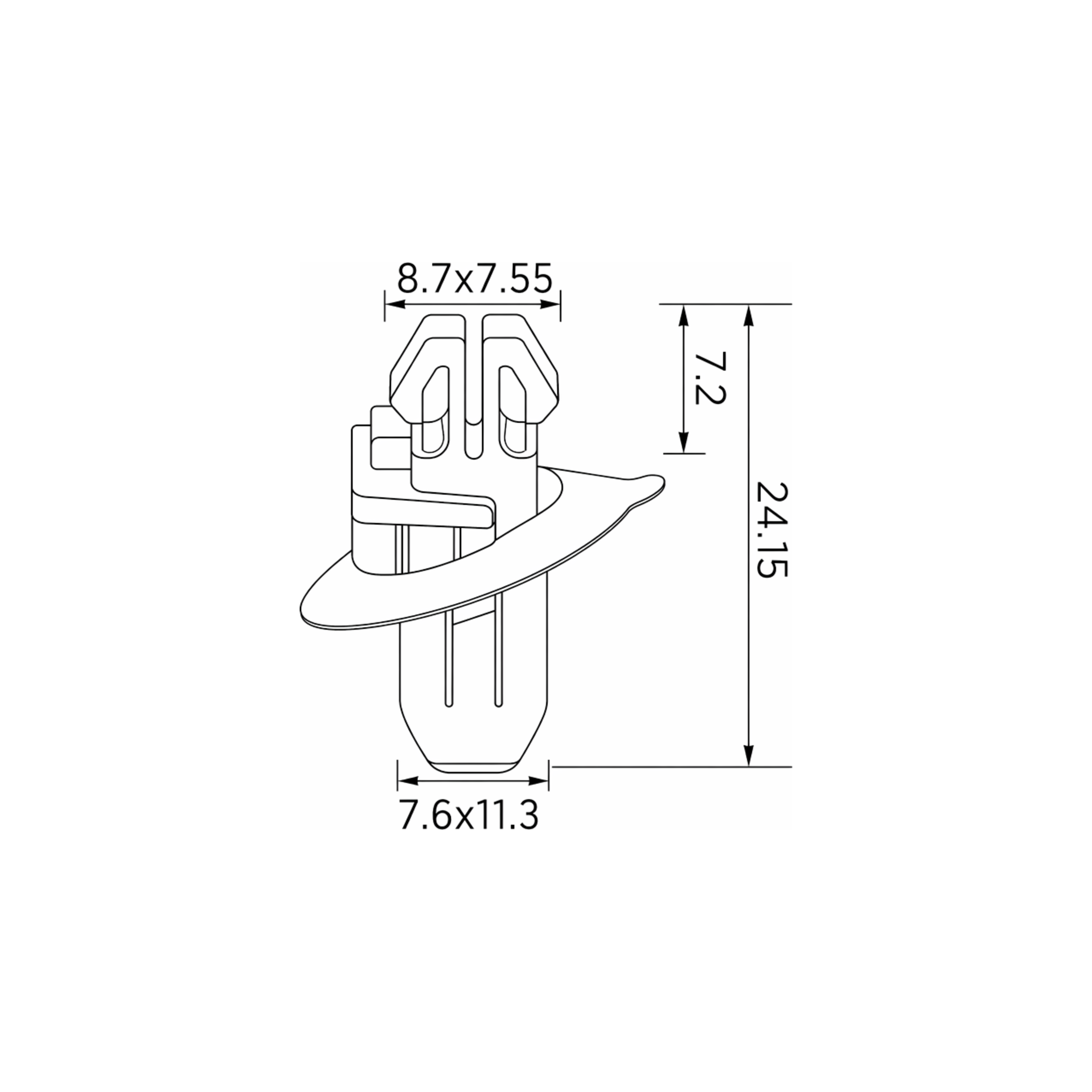 Fästclips Toyota Land Cruiser Prado – 10-pack