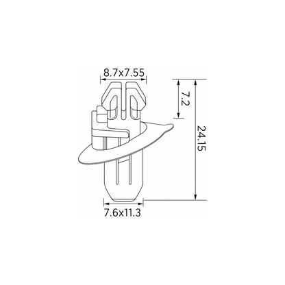 Fästclips Toyota Land Cruiser Prado – 10-pack