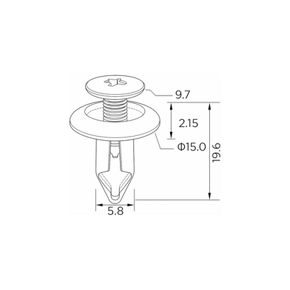 Fästclips Mitsubishi Carisma/Colt Czc VI m.fl. – 10-pack