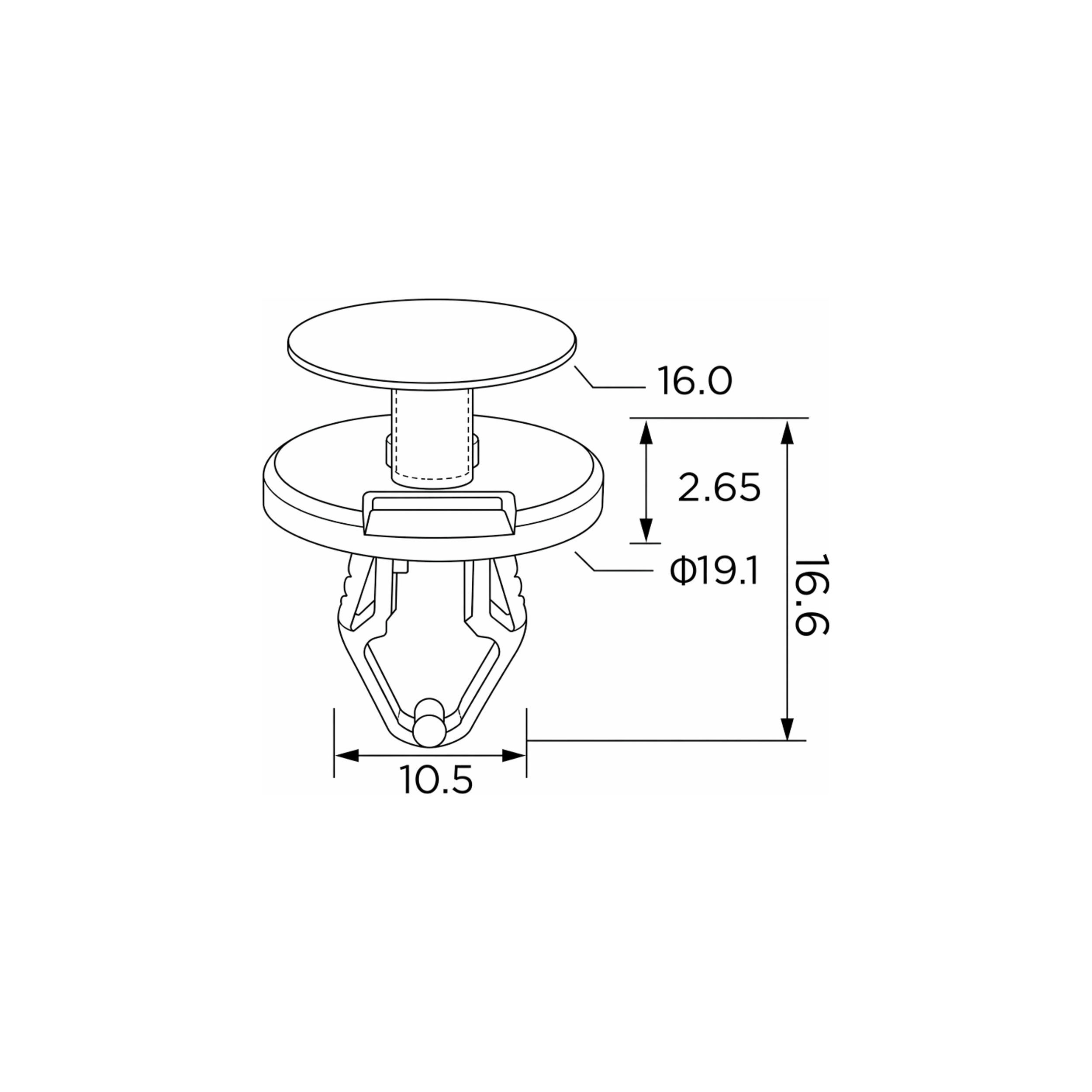 Fästclips Chevrolet Corvette Coupé/Corvette m.fl. – 10-pack