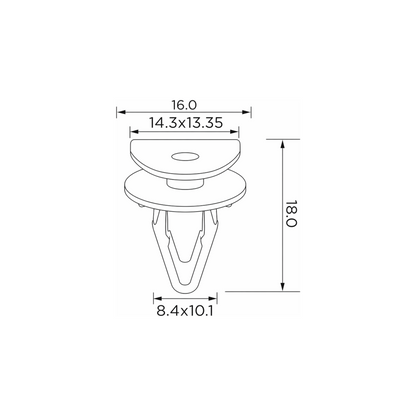 Fästclips Honda Cr-V I/Cr-V II m.fl. – 10-pack