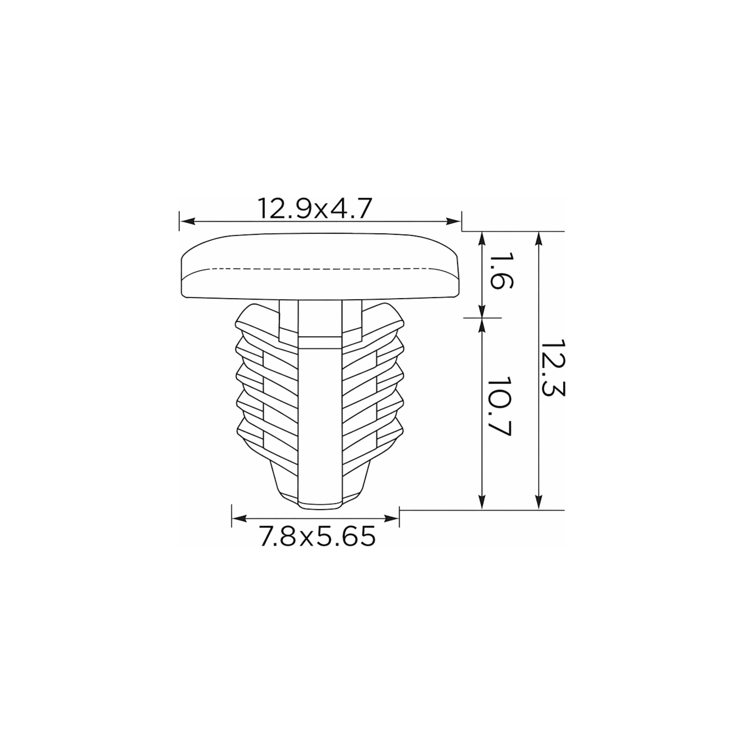 Fästclips Hyundai Accent III/Accent I m.fl. – 10-pack – Svart