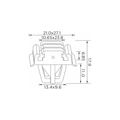 Fästclips Honda Accord VII – 10-pack