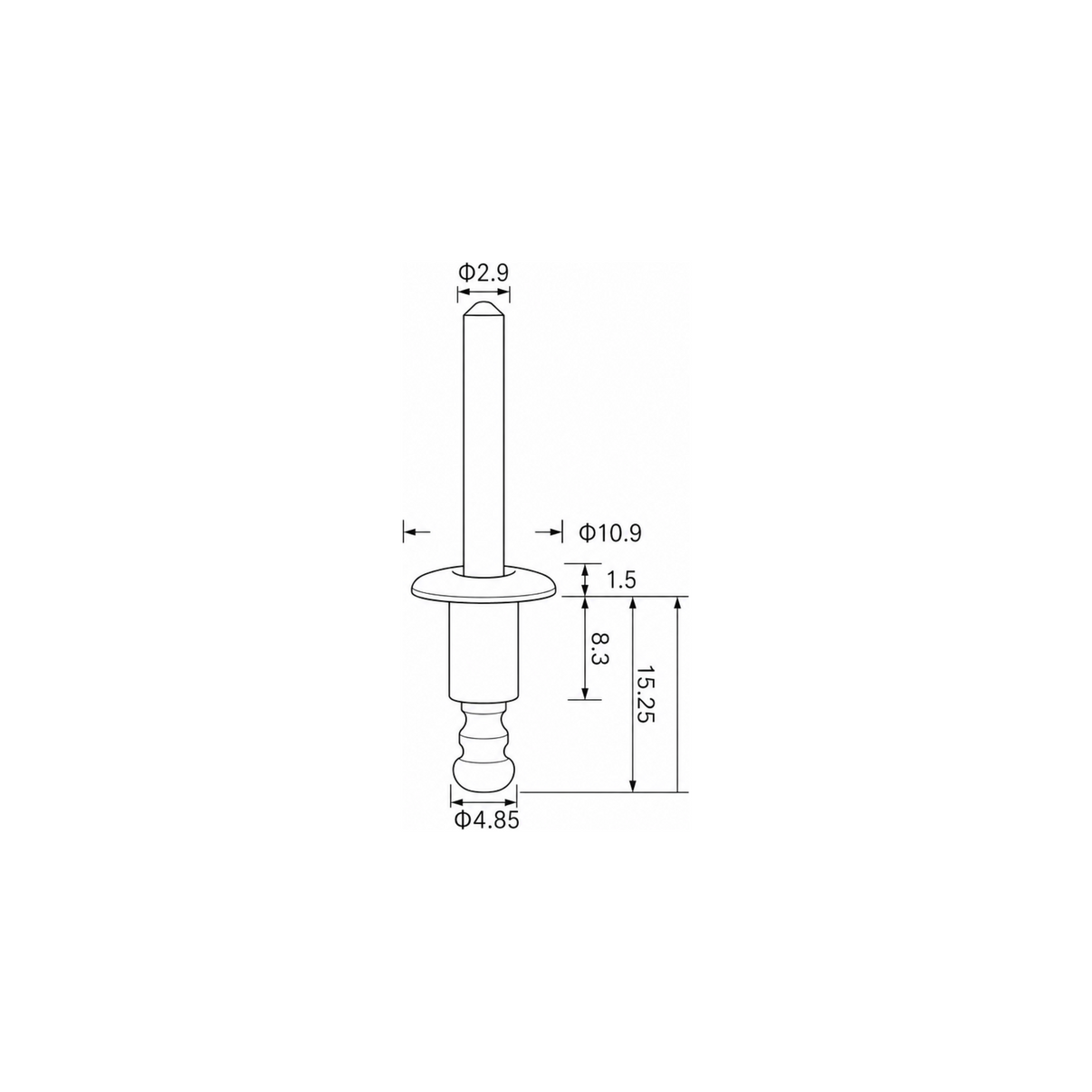 Fästclips – 10-pack – Svart