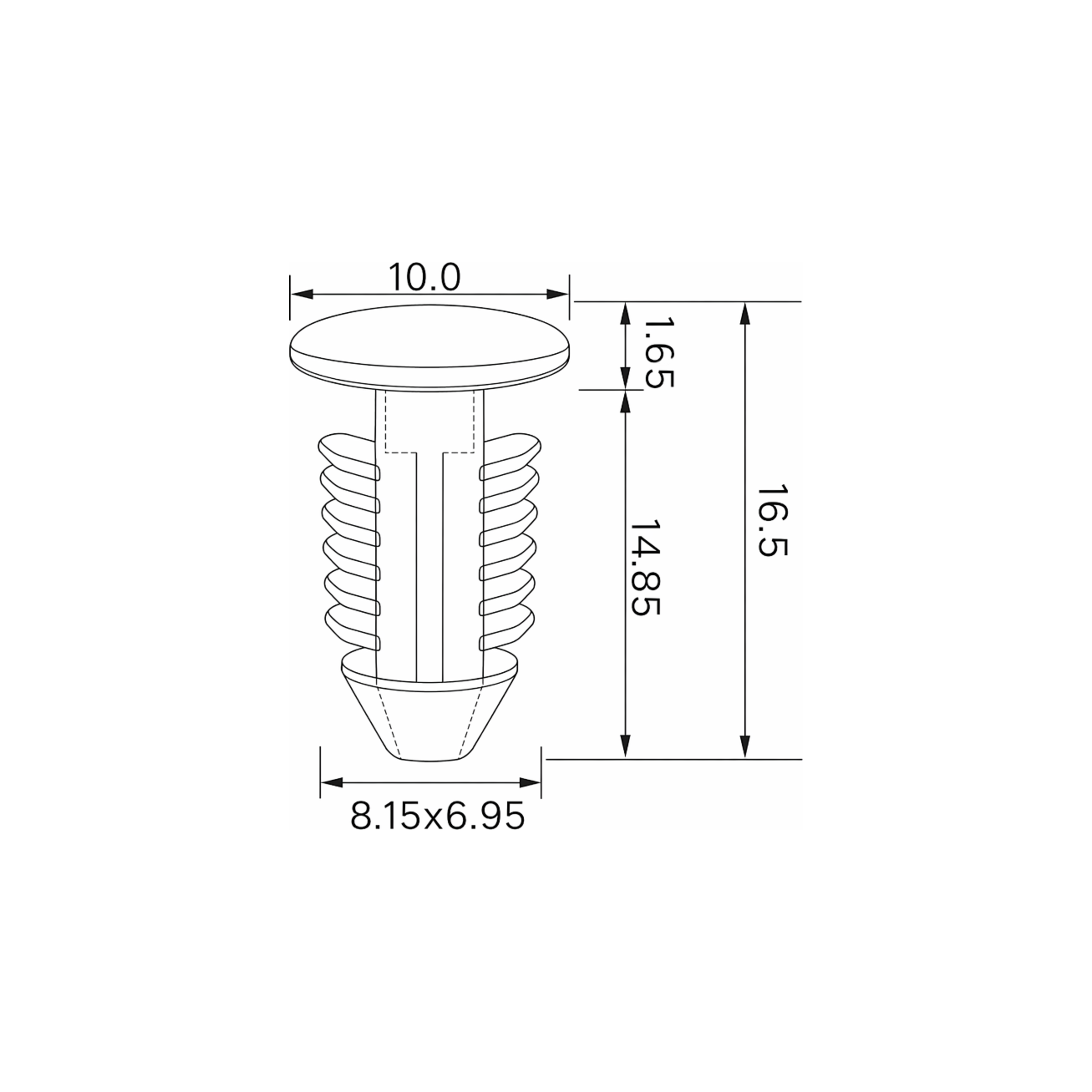 Fästclips – 10-pack – Svart