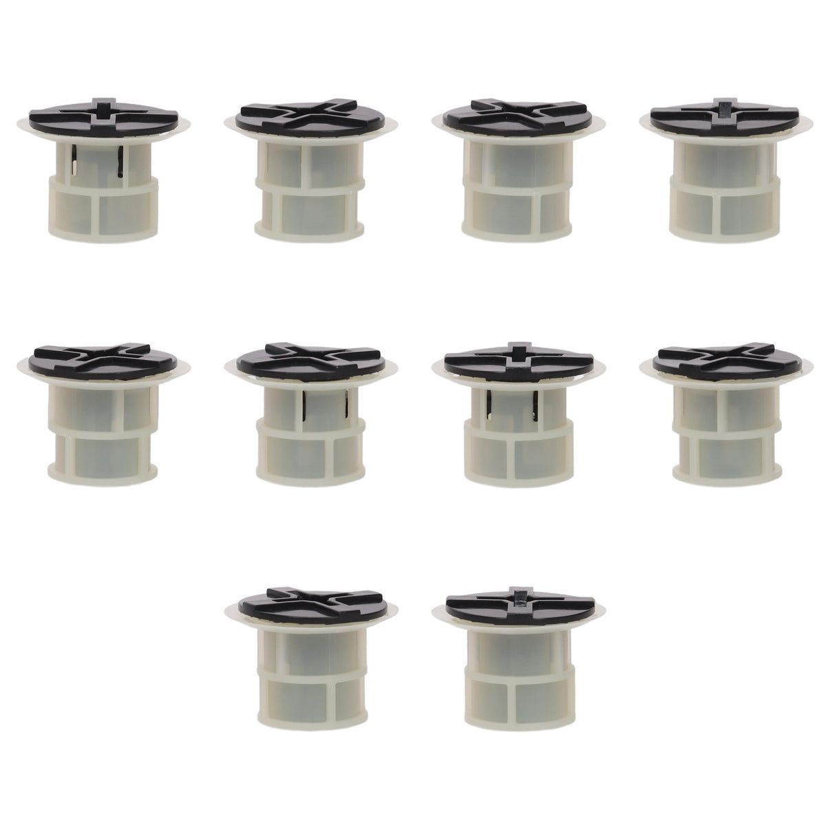 Fästclips – 10-pack – Svart