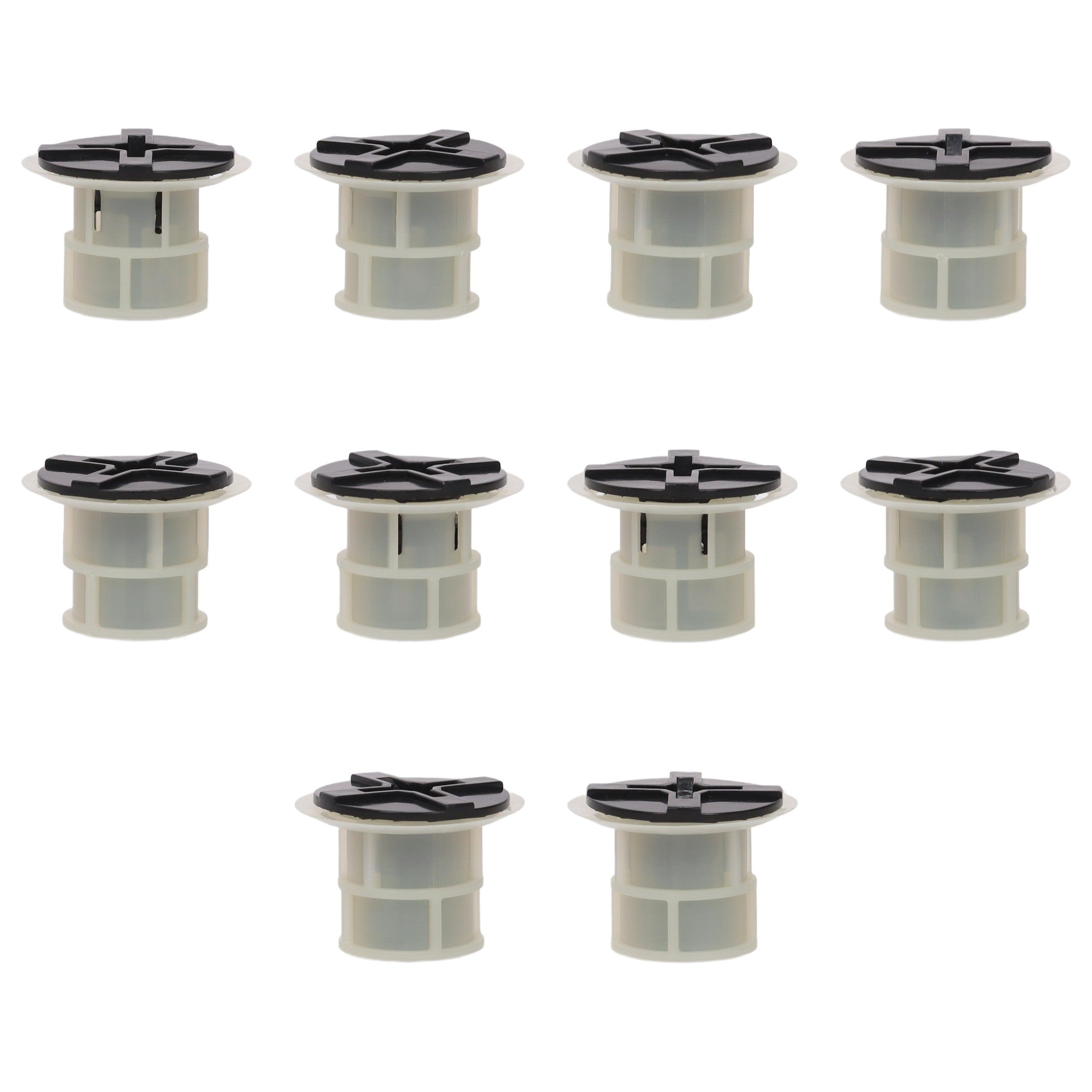 Fästclips – 10-pack – Svart