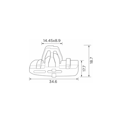 Fästclips – 10-pack – Svart