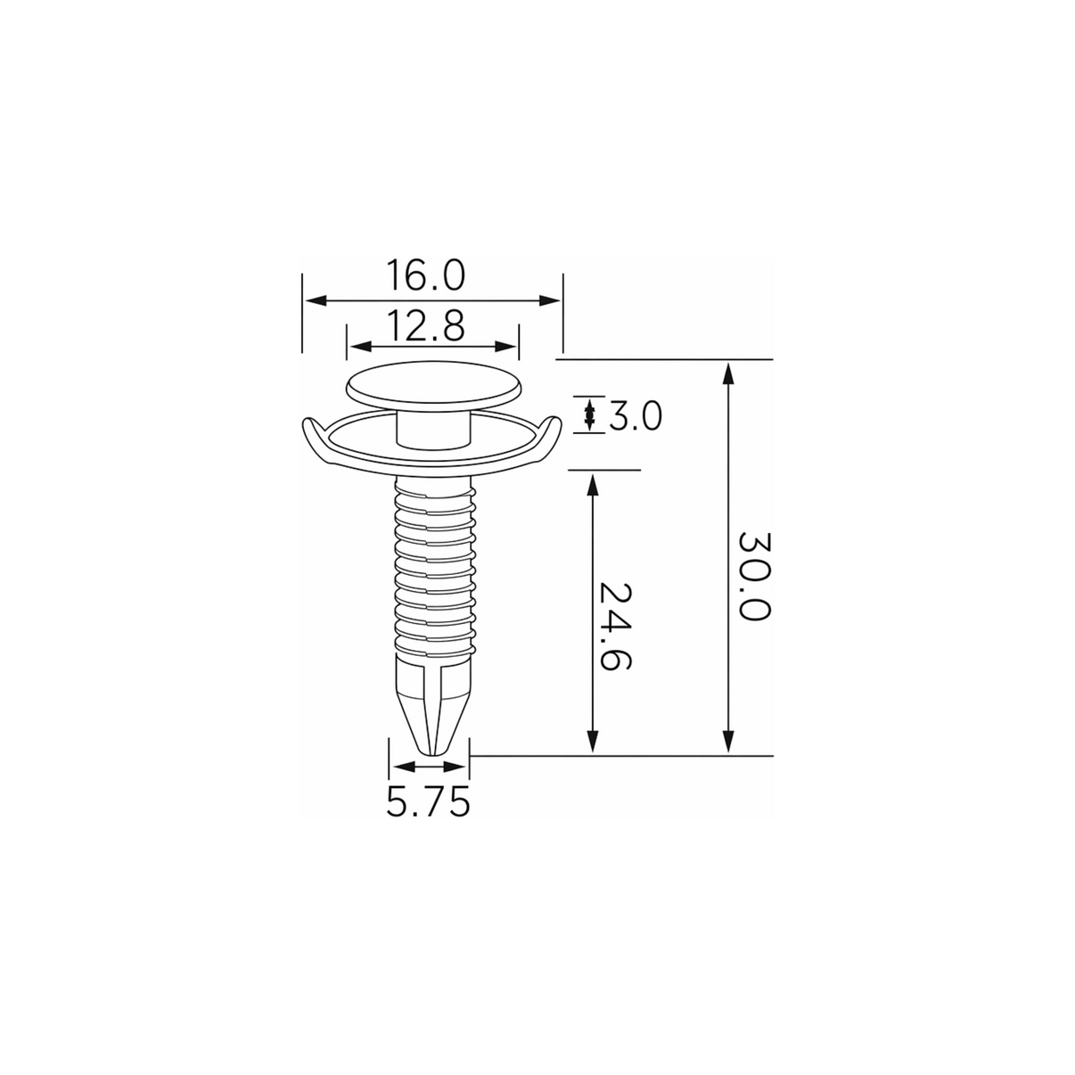 Fästclips – 10-pack – Svart
