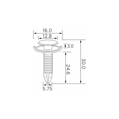 Fästclips – 10-pack – Svart