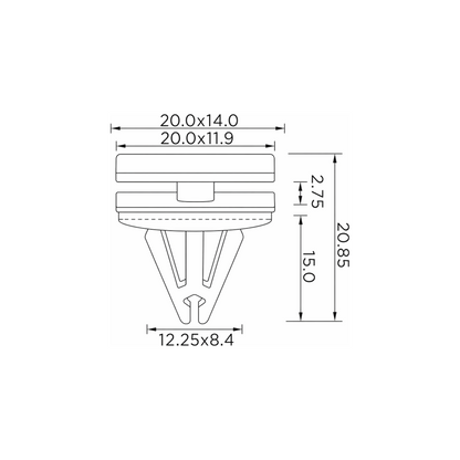 Fästclips – 10-pack – Stabil montering