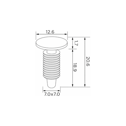 Fästclips – 10-pack – Stabil montering, Fiskbensprofil