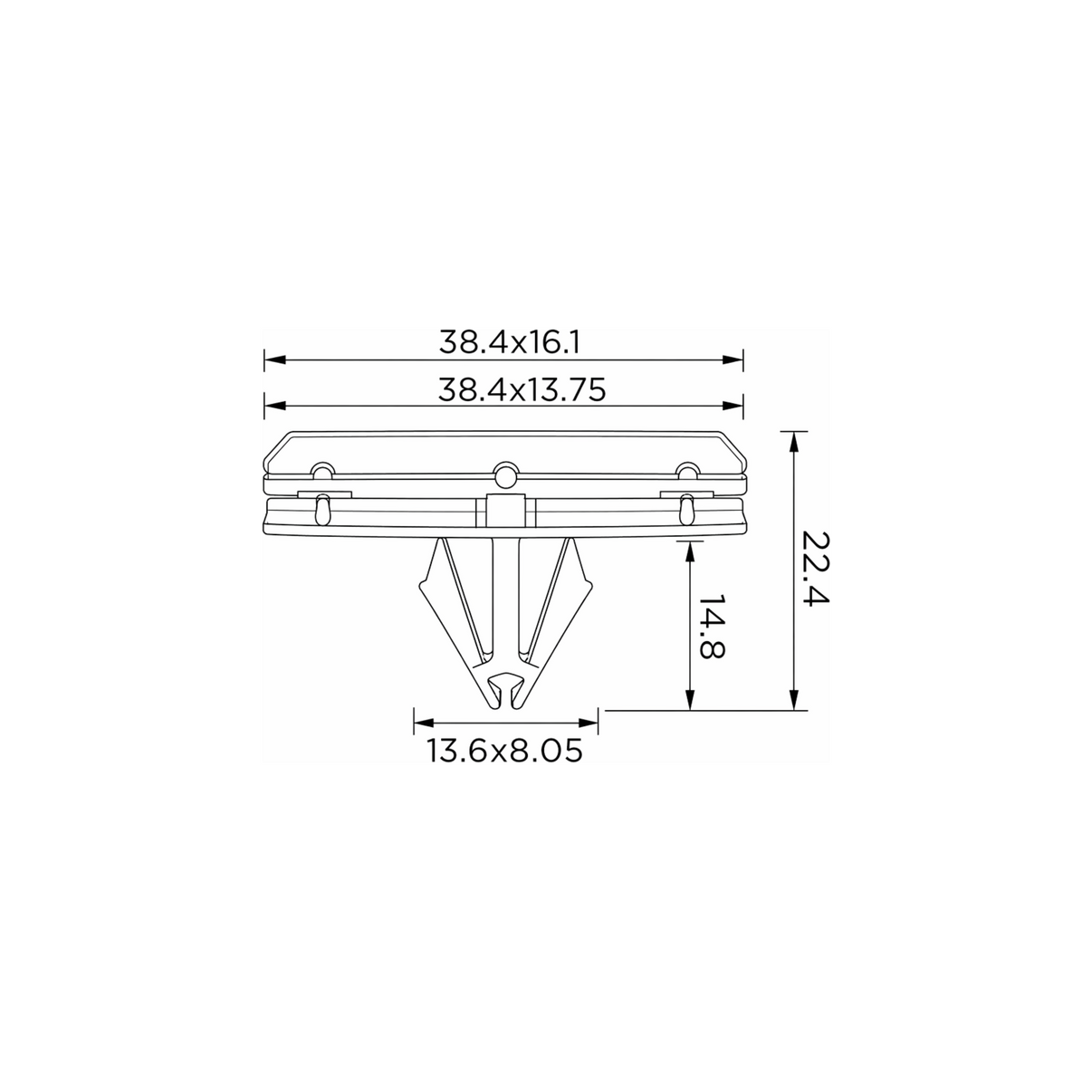Fästclips RAM 1500 Standard/1500 Crew m.fl.