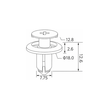 Fästclips Lexus Is I/Mazda 2 m.fl.