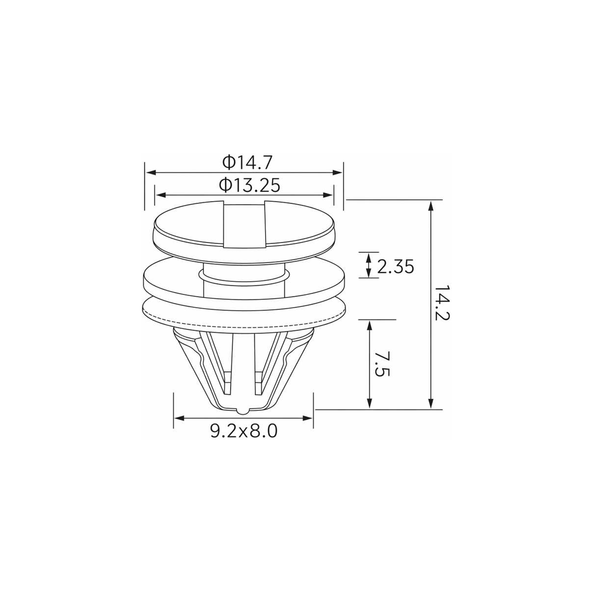 Fästclips Land Rover Discovery V/Range Rover Sport I – 10-pack