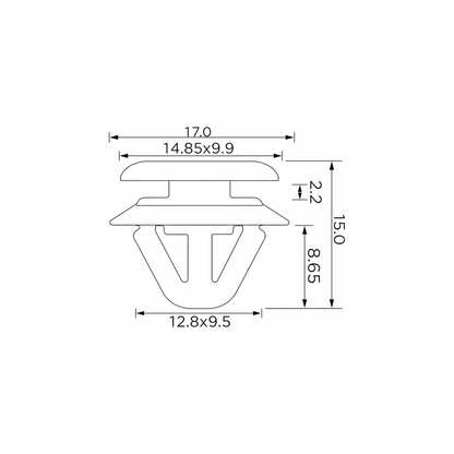 Fästclips Mazda CX-7 – 10-pack