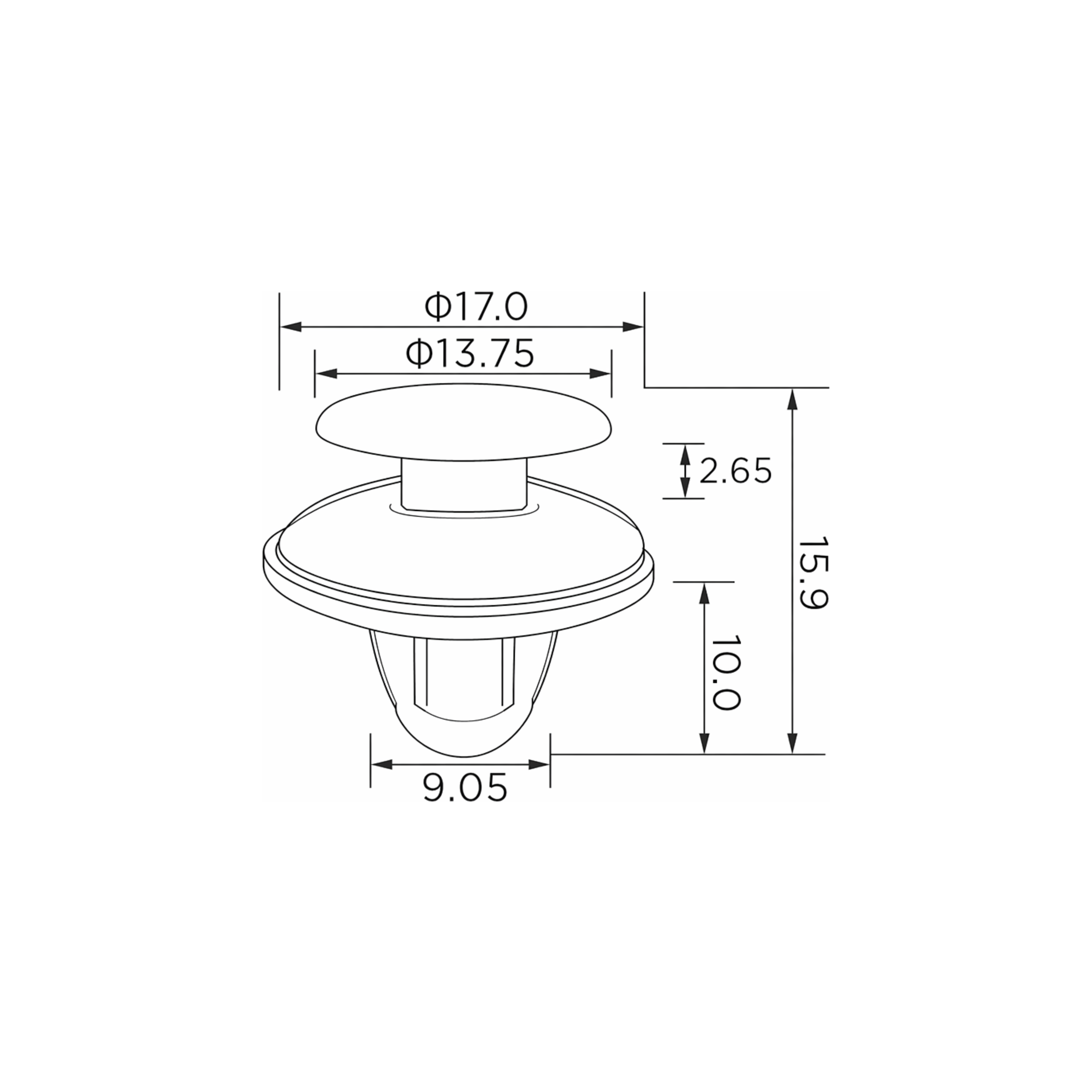 Fästclips Ford Transit/Transit Tourneo m.fl. – 10-pack