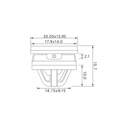 Fästclips Hyundai Kona/Tucson m.fl. – 10-pack