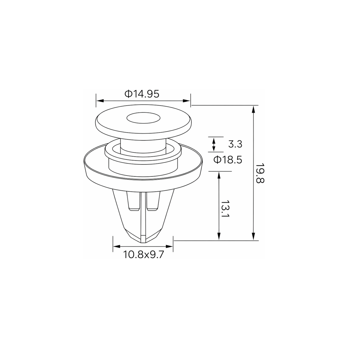 Fästclips Mazda 3/CX-3 m.fl.