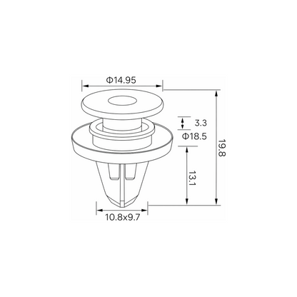 Fästclips Mazda 3/CX-3 m.fl.