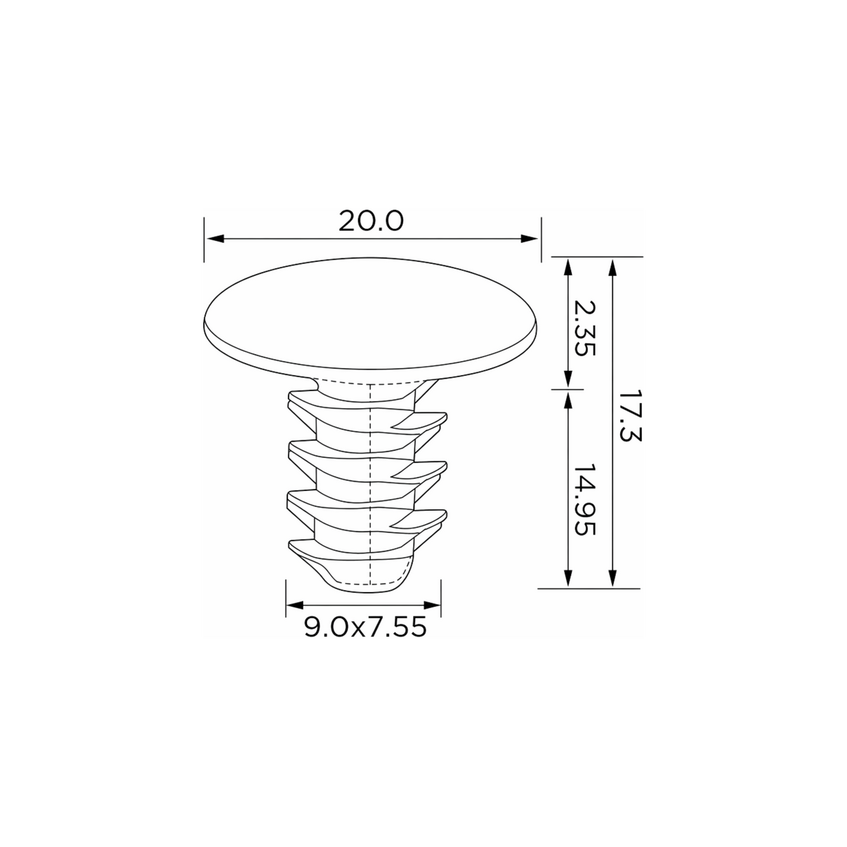 Fästclips Alfa Romeo Mito/Fiat Bravo II m.fl. – 10-pack