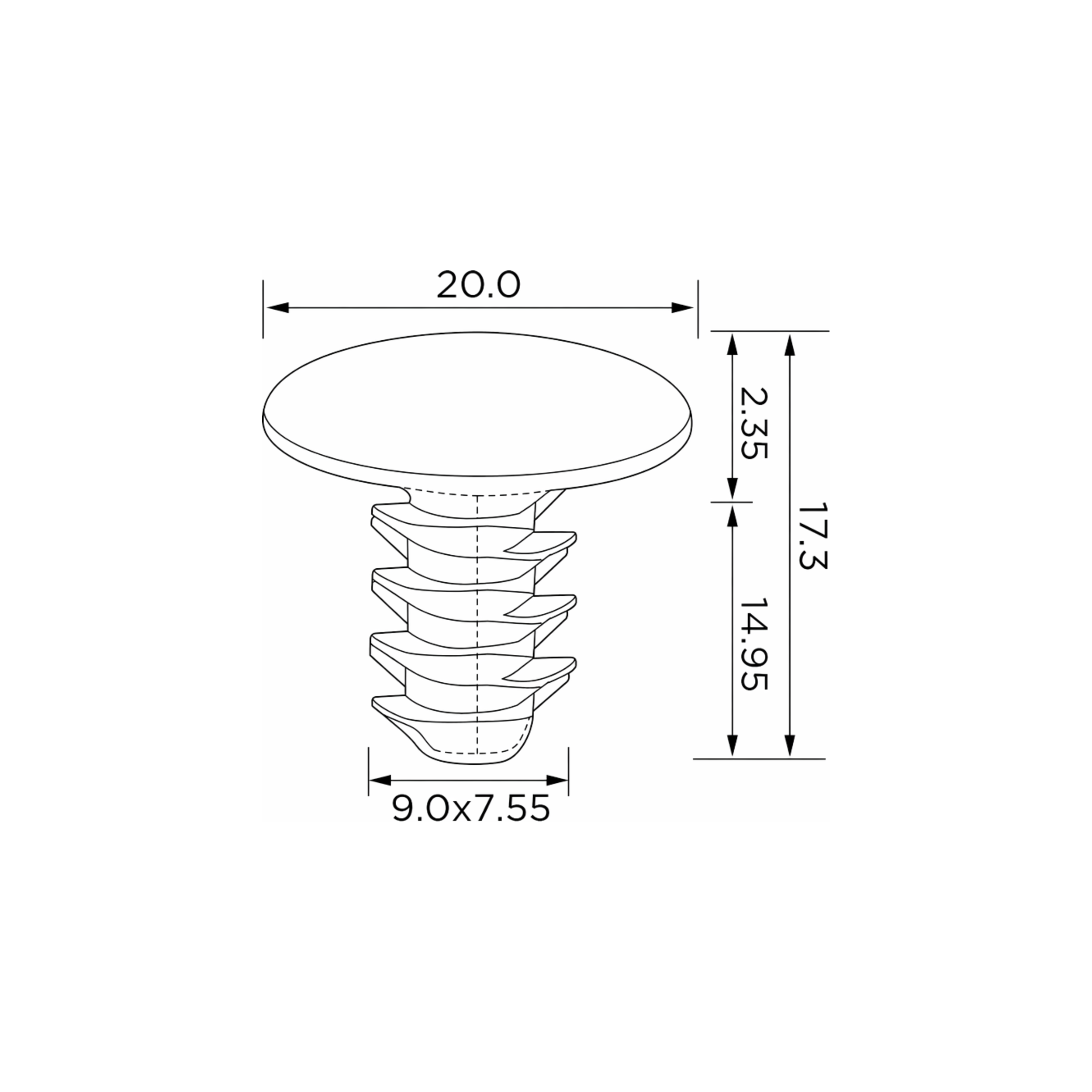 Fästclips Alfa Romeo Mito/Fiat Bravo II m.fl. – 10-pack
