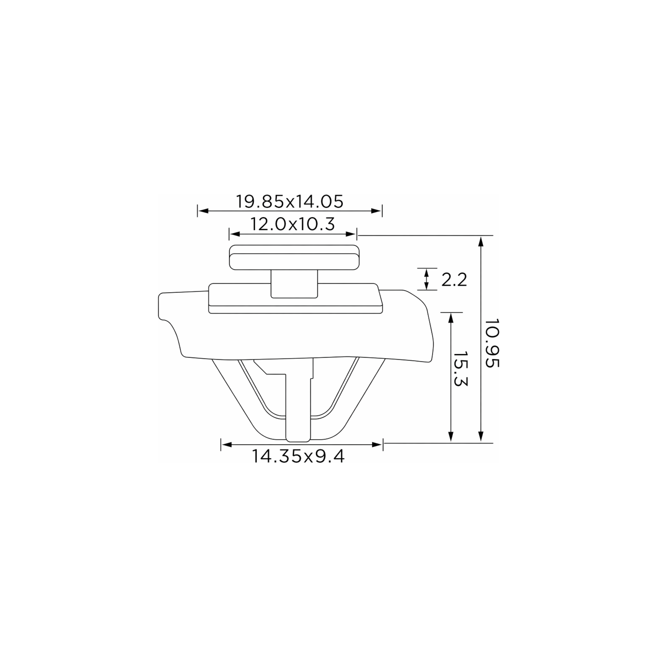 Fästclips Hyundai Kona/Santa Fe IV m.fl. – 10-pack