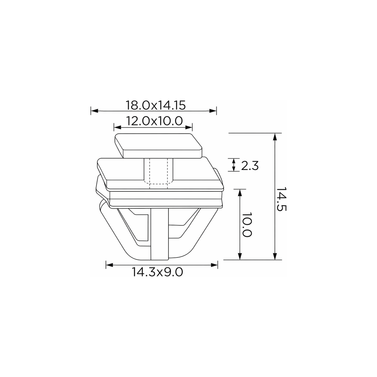 Fästclips Hyundai Accent II/H100 m.fl.