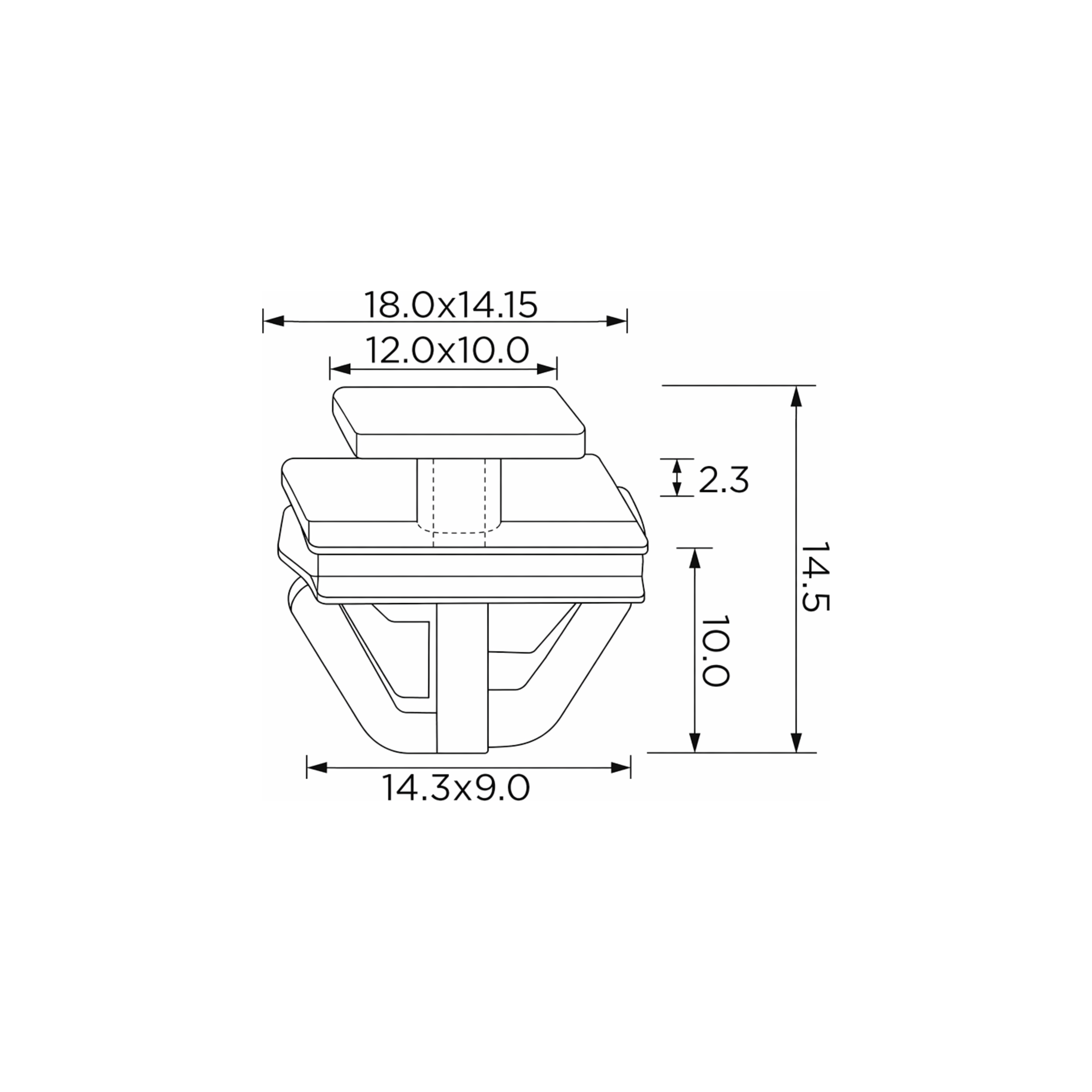 Fästclips Hyundai Accent II/H100 m.fl.