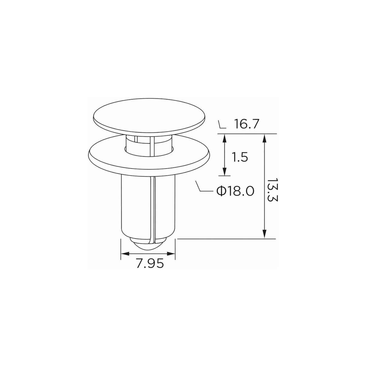 Fästclips Hyundai Santa FÉ III/Kia Rio III – 10-pack