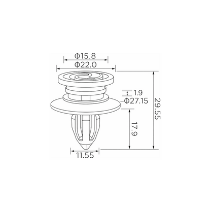 Fästclips Audi A3/A4 B6 m.fl.