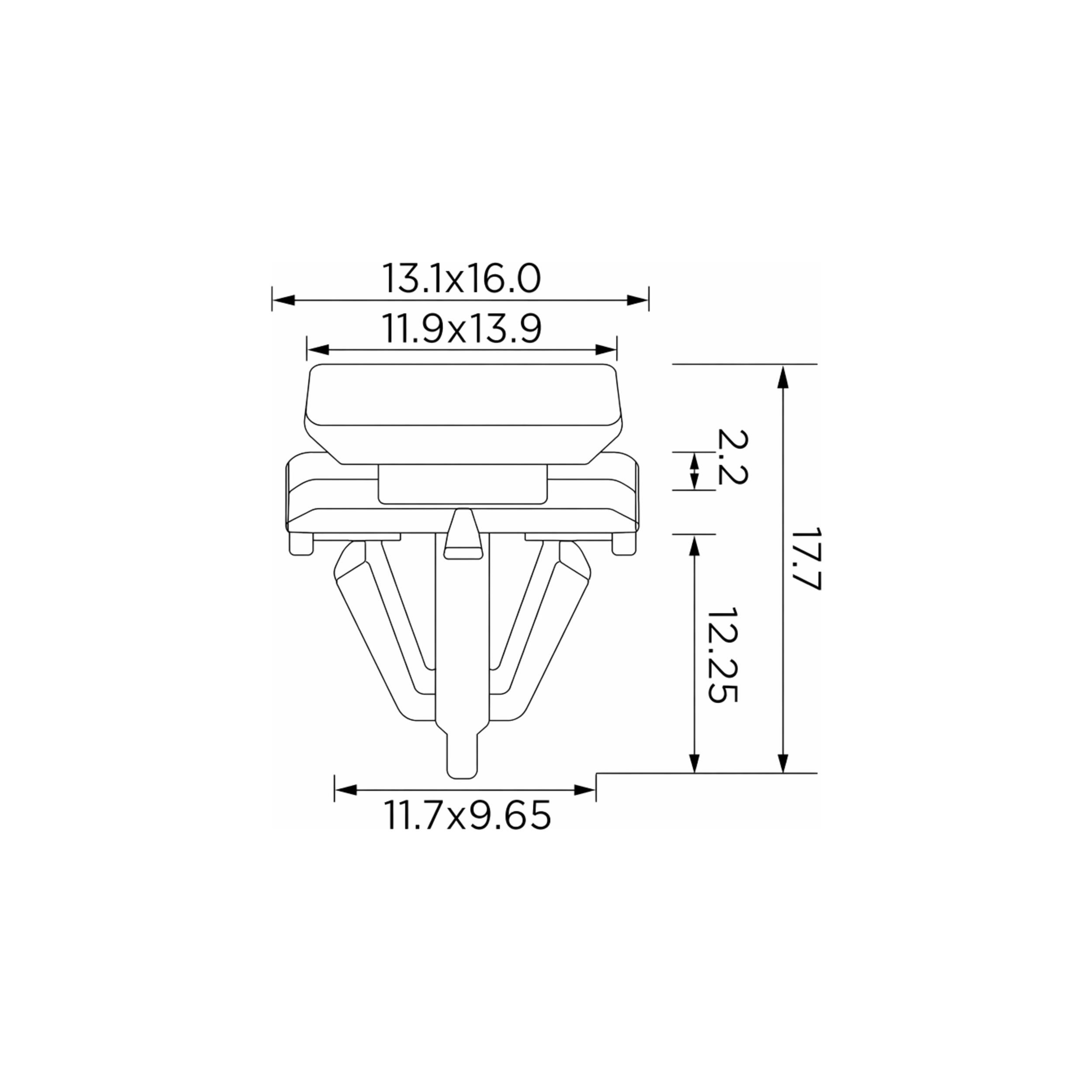 Fästclips BMW X3/X4