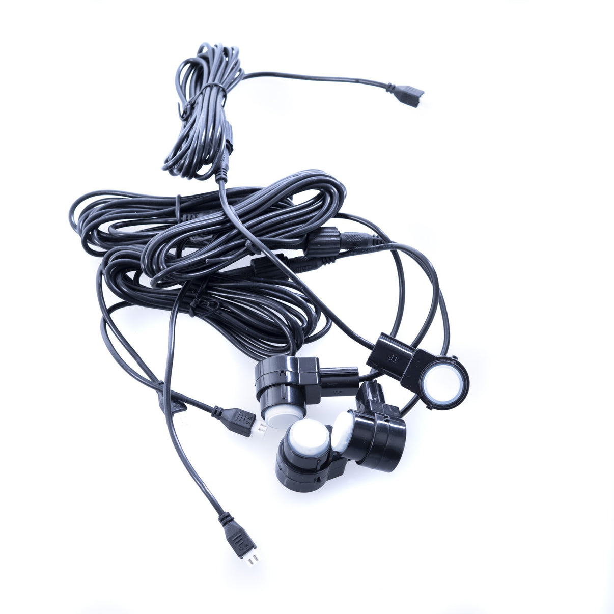 Parkeringssensor med summer – Vit – ultraljudssensor – 4 sensorer – 4x 2,5 m