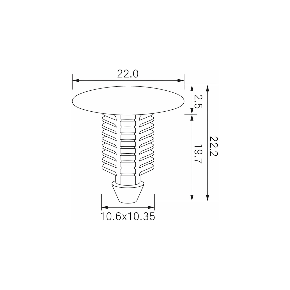 Fästclips Fiat Grande Punto/Ducato – 10-pack