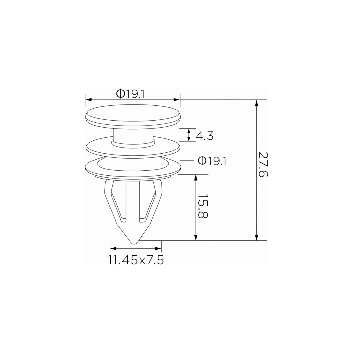 Fästclips Chevrolet Camaro Coupé – 10-pack