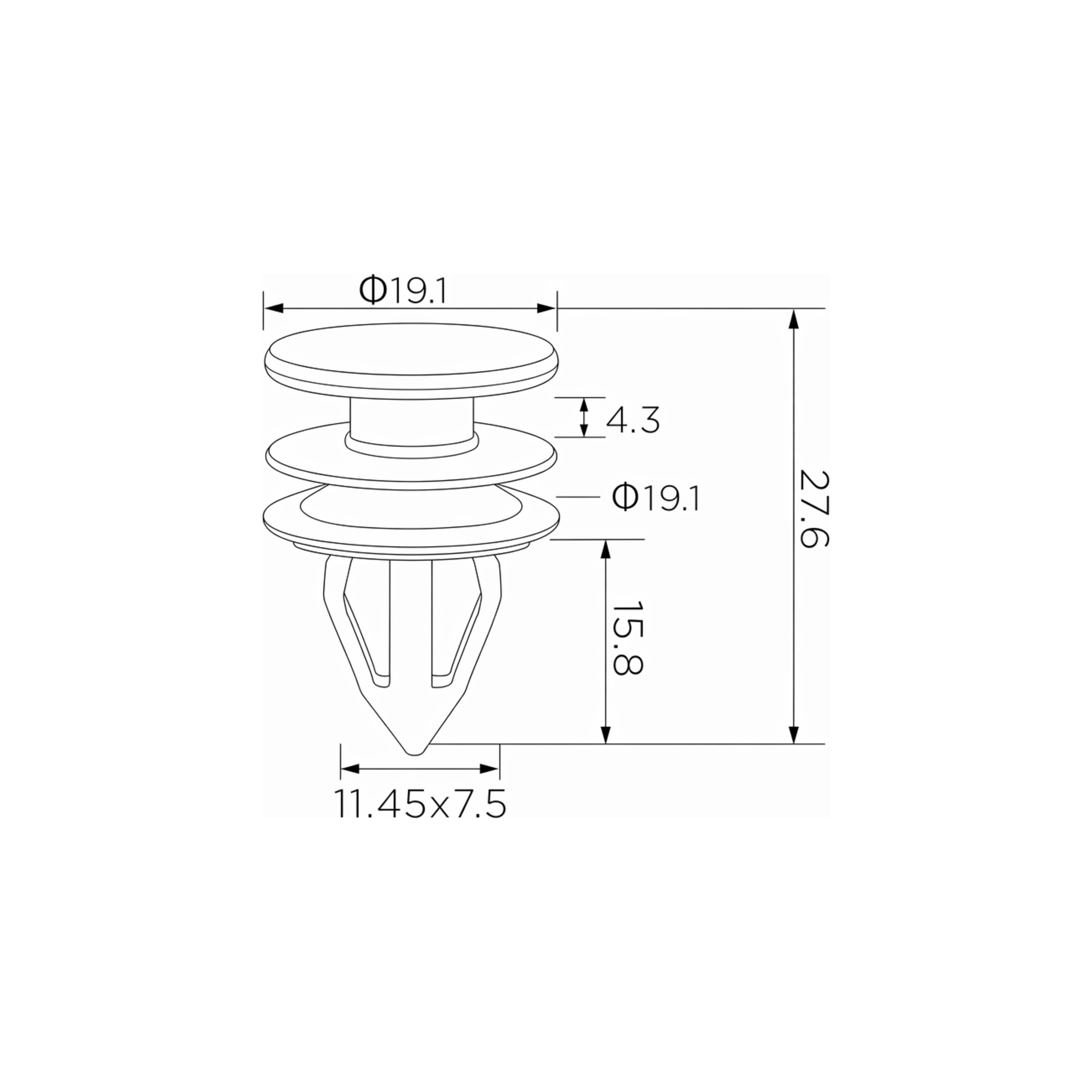 Fästclips Chevrolet Camaro Coupé – 10-pack