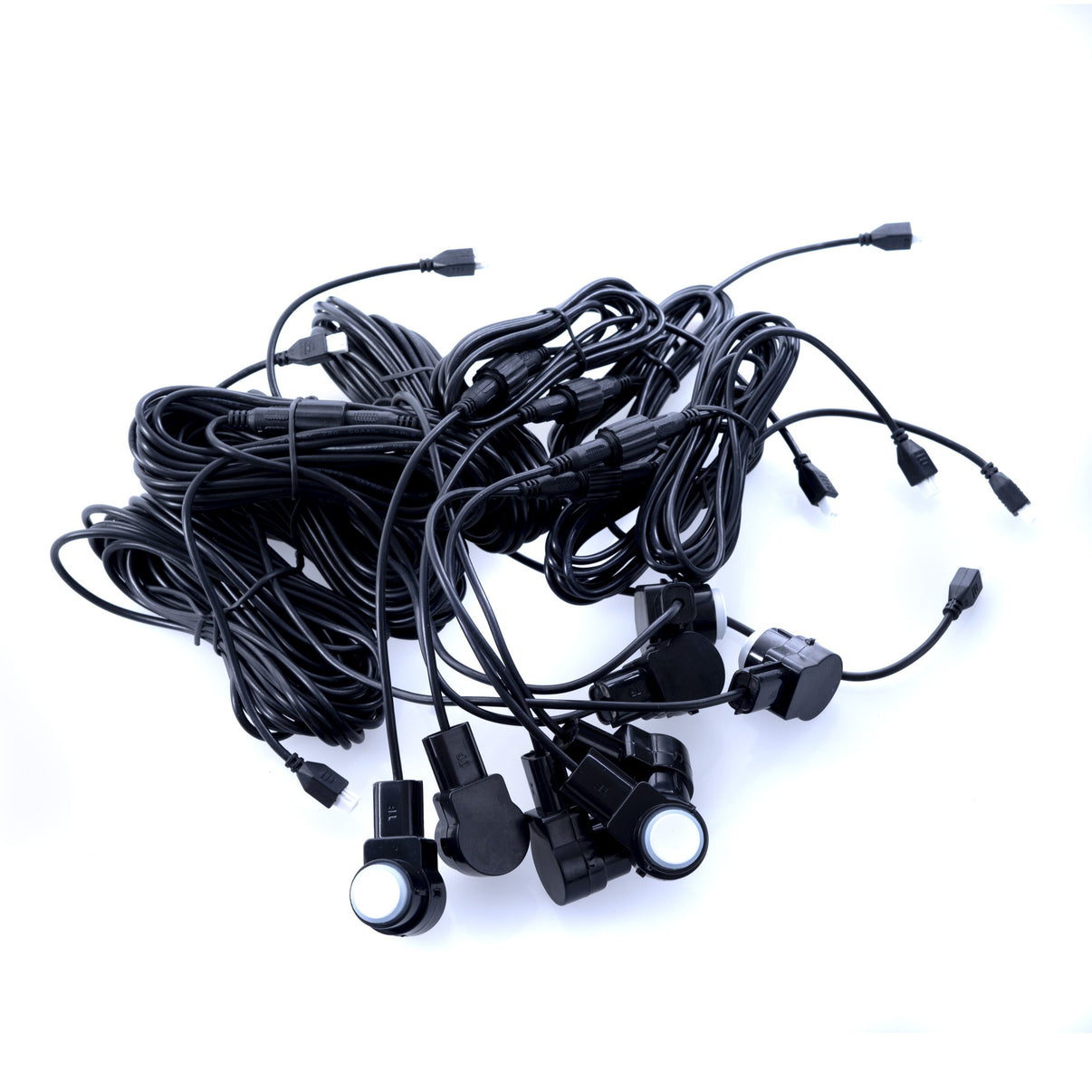 Parkeringssensor – Vit – ultraljudssensor – 8 sensorer – 4x 2,5 m/ 4x 6 m